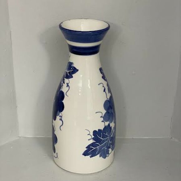 Vintage William Sonoma Ceramiche Alfa Blue & White Carafe Made in Italy - Picture 2 of 10